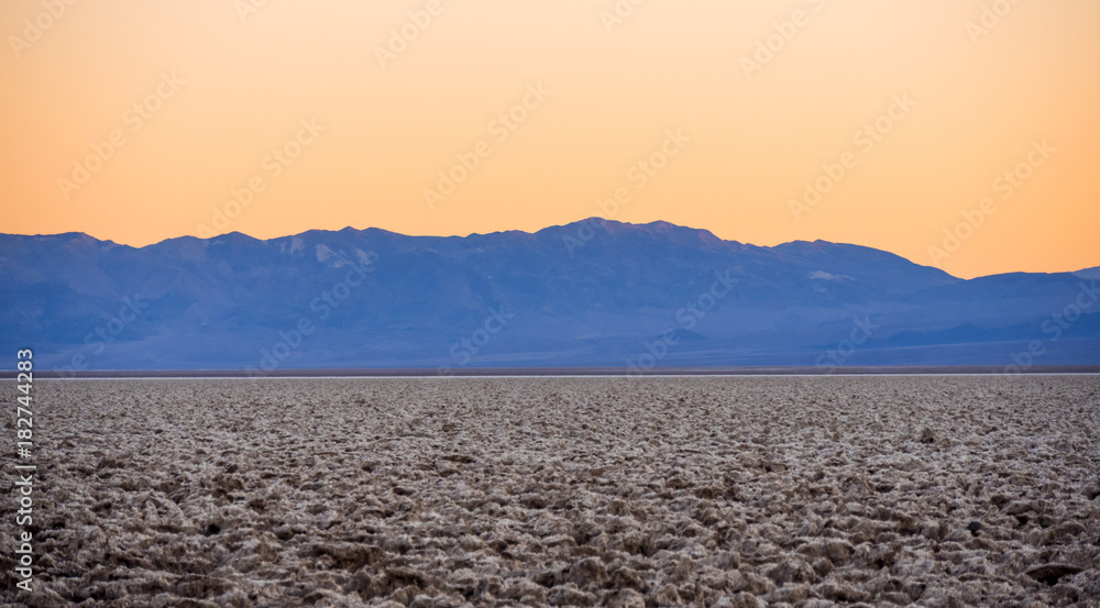 Devils Golf Couse at Death Valley at sunset Devils Golf Couse at Death Valley at sunset