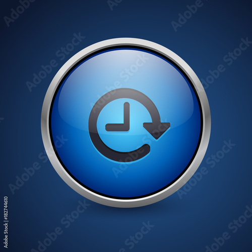 Push Button - Dark Blue Web Icon