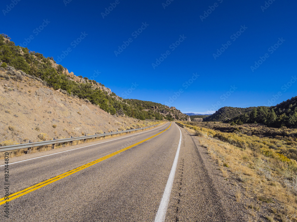 Beautiful country road in Utah