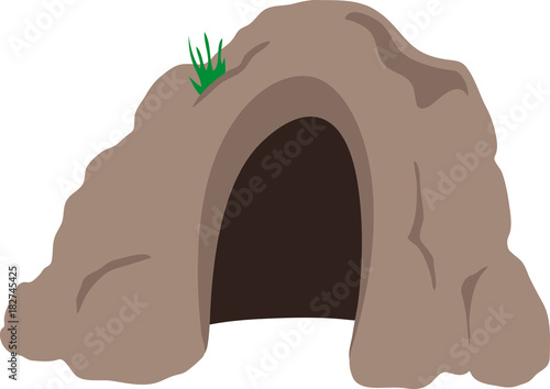 Brown cave entrance