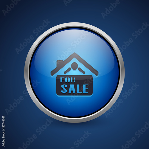 Push Button - Dark Blue Web Icon