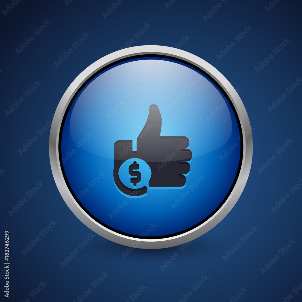 Push Button - Dark Blue Web Icon Push Button - Dark Blue Web Icon