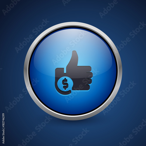 Push Button - Dark Blue Web Icon