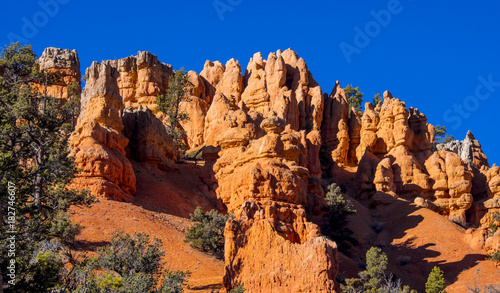 The colorful rocks of Red Canyon in Utah