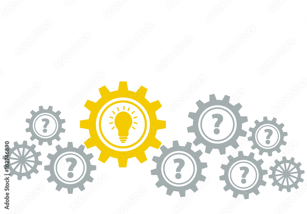 Gears Border Graphics Idea Grey and Yellow, Stock vector illustration Gears Border Graphics Idea Grey and Yellow, Stock vector illustration