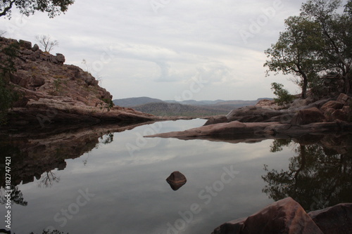 Swimming Hole with View at Gunlom Falls, Kakadu National Park, Northern Territory, Australia photo