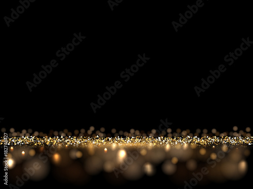Luxury golden glittering dark background. Vector VIP background for posters, banners or cards.