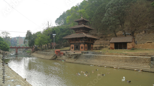 Lugar Hindú Sagrado Khware, Ghat Tribheni, Panauti, Nepal photo