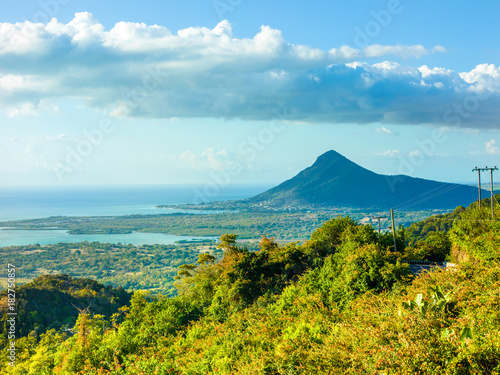 Landscape of Mauritius island