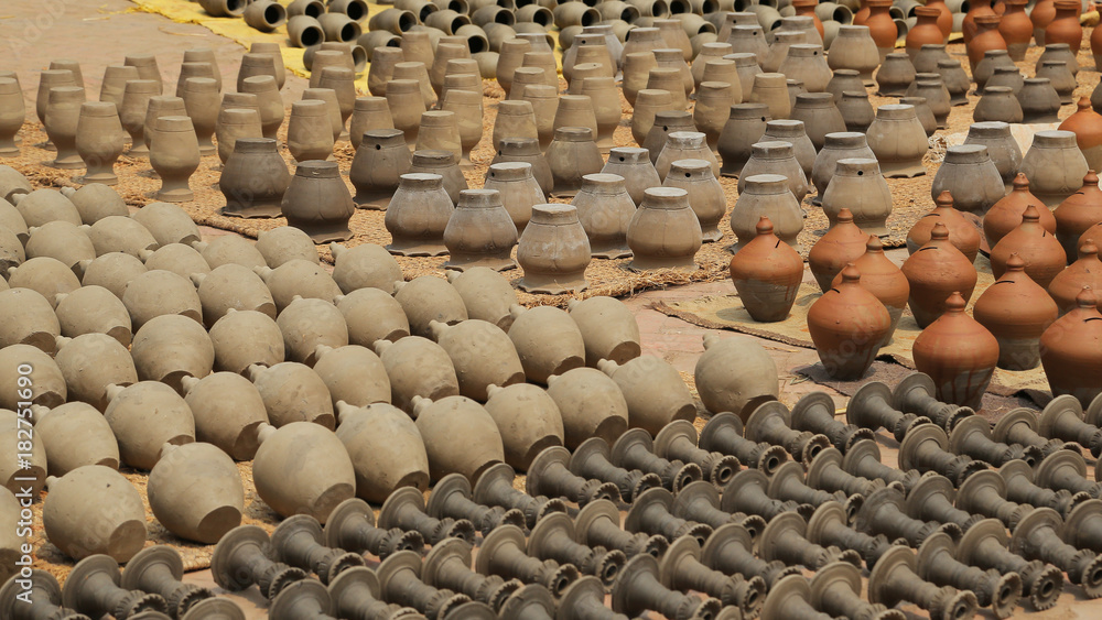 Obraz premium Plsza de los alfareros. Bhaktapur, Nepal