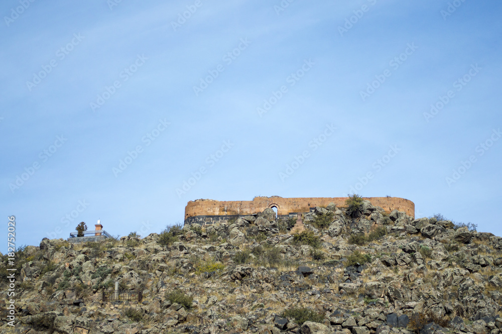 Kosh, Armenia - November 14, 2017: 13th century Kosh Fortress in Armenia