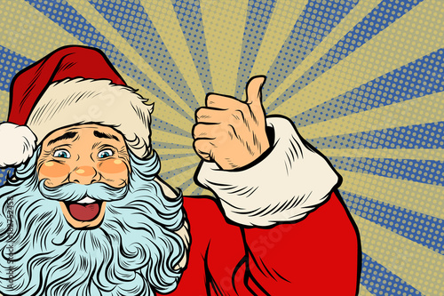 Closeup of Santa Claus thumbs up