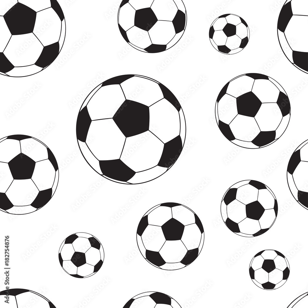Seamless pattern with football balls Seamless pattern with football balls