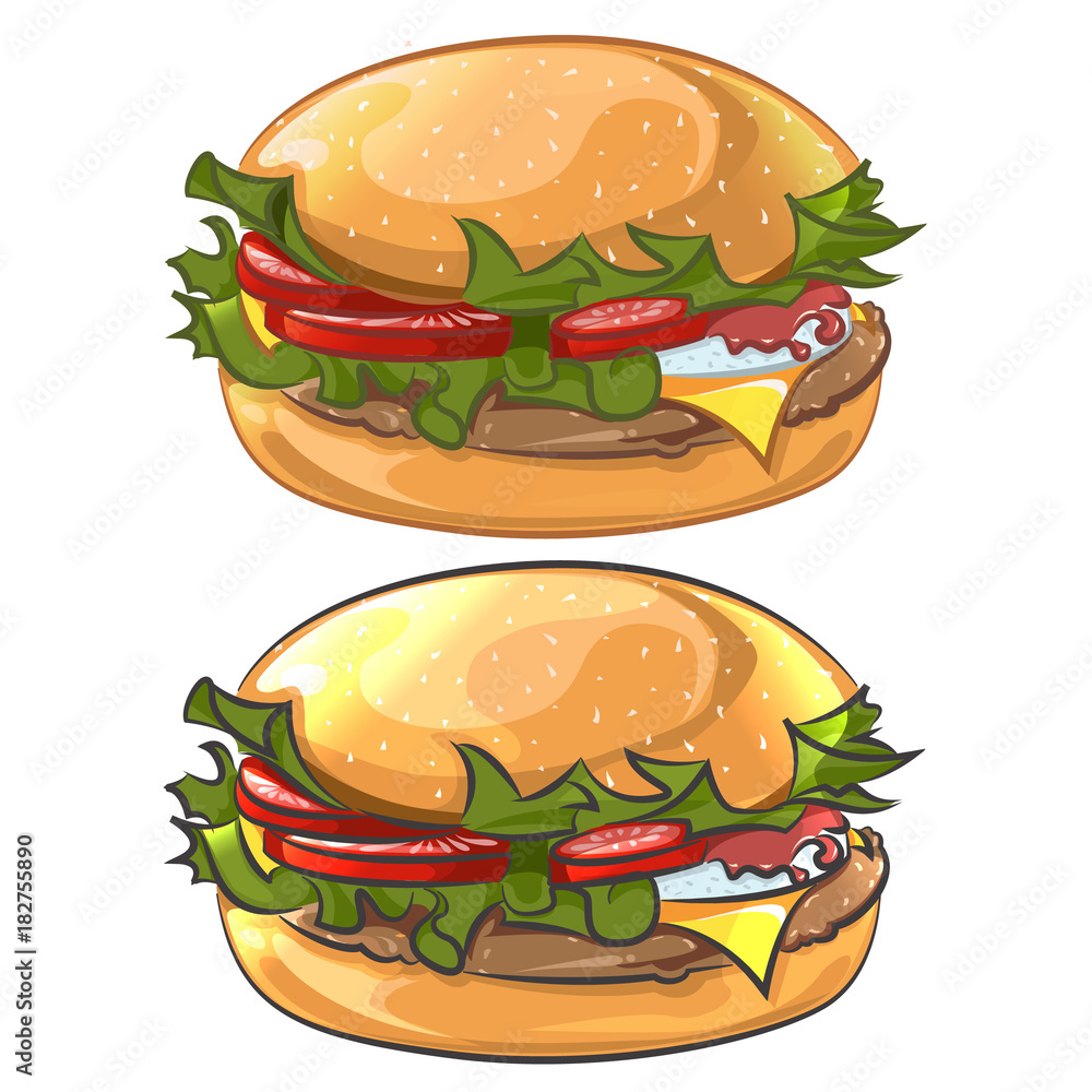Hamburger vector image