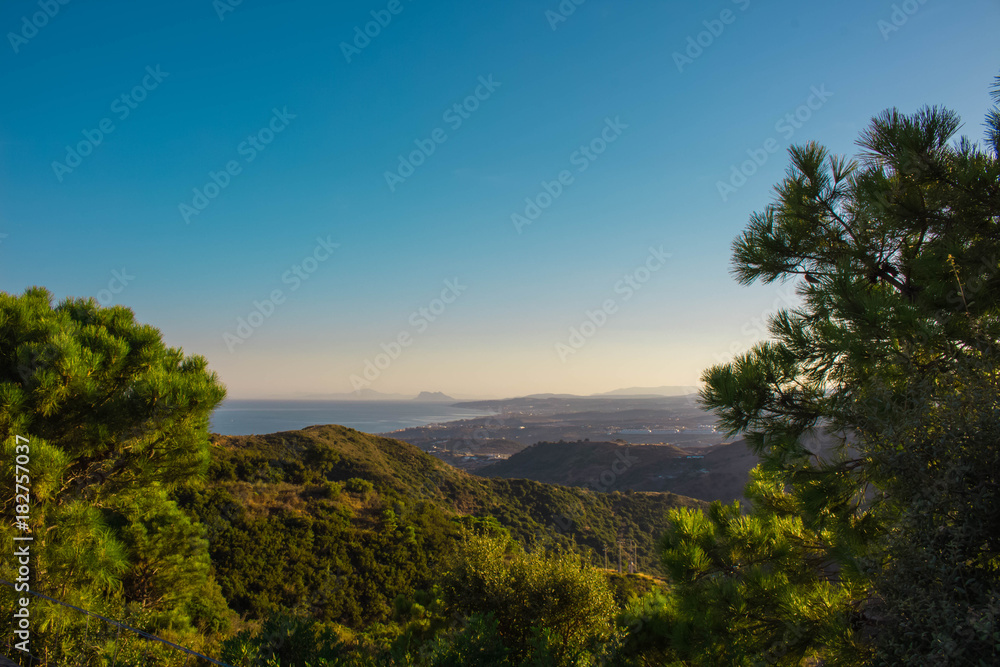 Fototapeta premium Mountain. Sunny landscape. Costa del Sol, Andalusia, Spain.