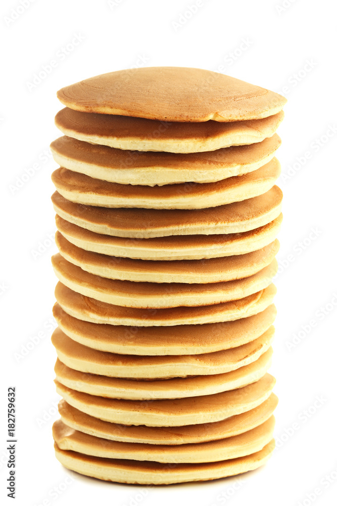 Tasty pancakes isolated on white Tasty pancakes isolated on white