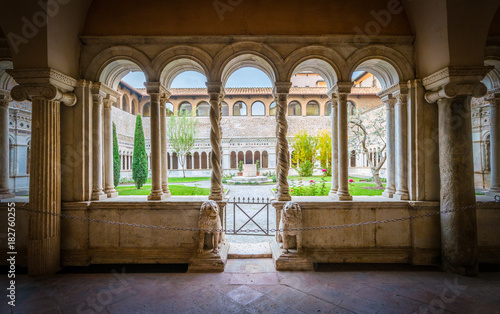 The cloister of the Basilica of Saint John Lateran in Rome.