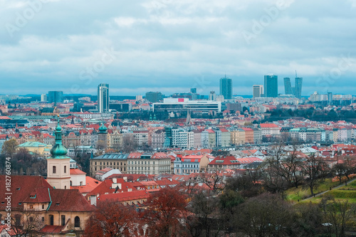 Prague, Czechia - November, 23, 2017: panorama of Prague