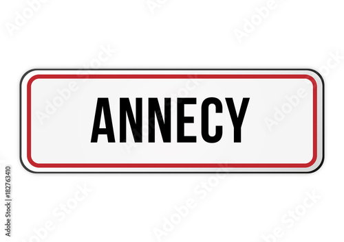 Panneau signalisation entrée ville Annecy