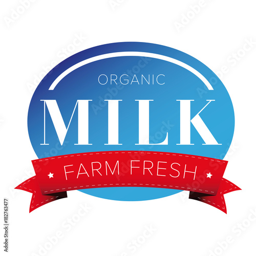 Farm fresh Milk label