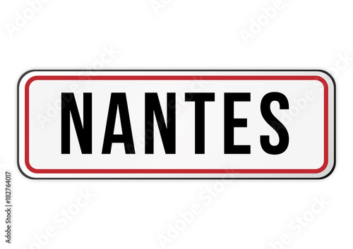 Panneau signalisation entrée ville Nantes