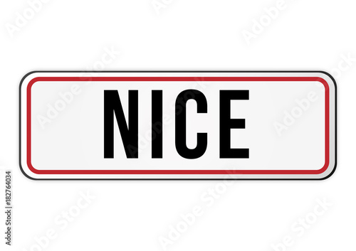 Panneau signalisation entrée ville Nice