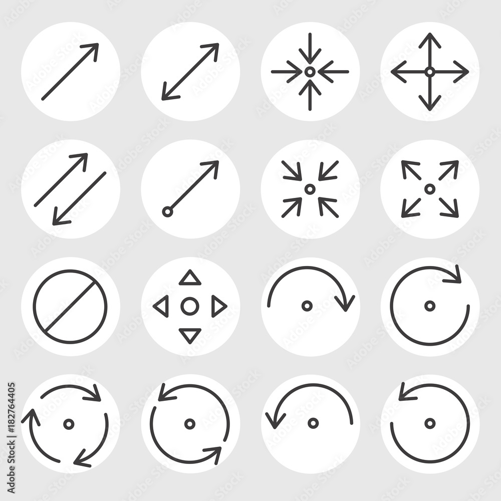 Line icons vector set Line icons vector set