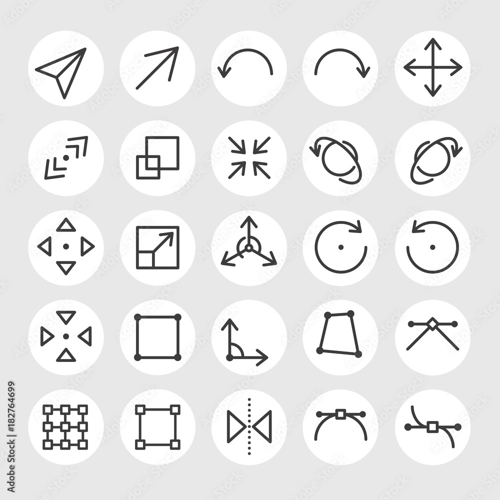 Line icons vector set