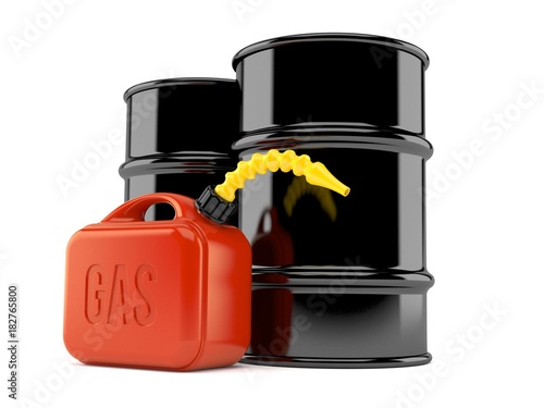 Gasoline canister with barrel photo