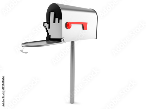 Mailbox with internet cursor