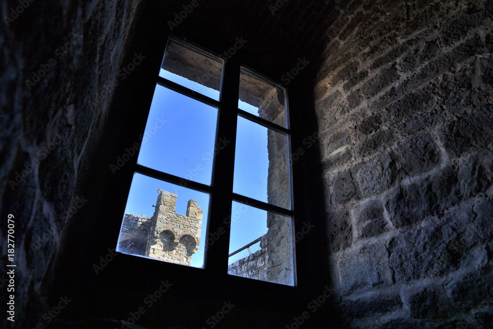 Finestra del castello di Montalcino