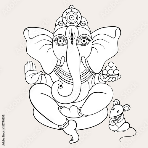 Ganapati Meditation in lotus pose