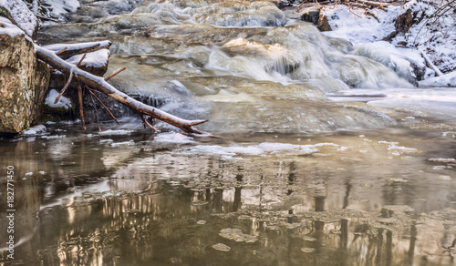 Winter waterfall photo