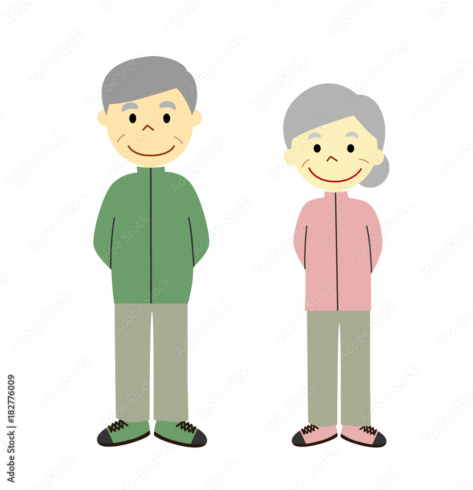 シニア夫婦　ジャージ