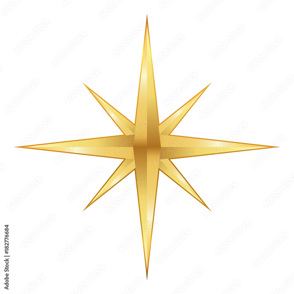 Golden star icon. Vector illustration. Golden star icon. Vector illustration.