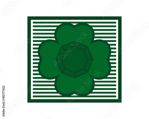 Fototapeta Naklejka Na Ścianę i Meble -  green clover icon
