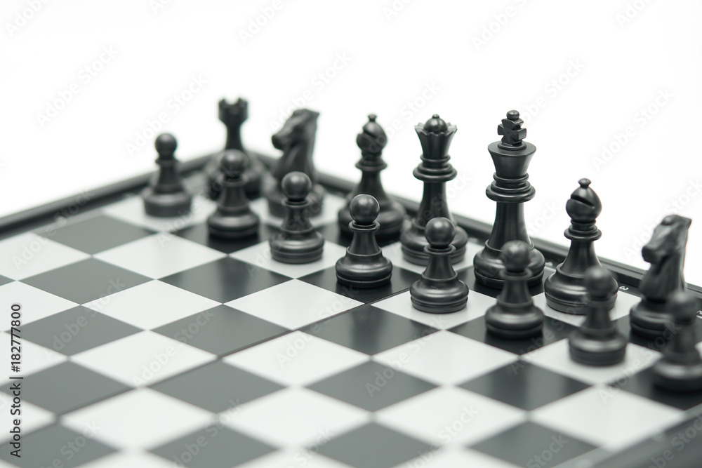 chessboard with a chess piece on the back Negotiating in business. as background business concept and strategy concept with copy space.