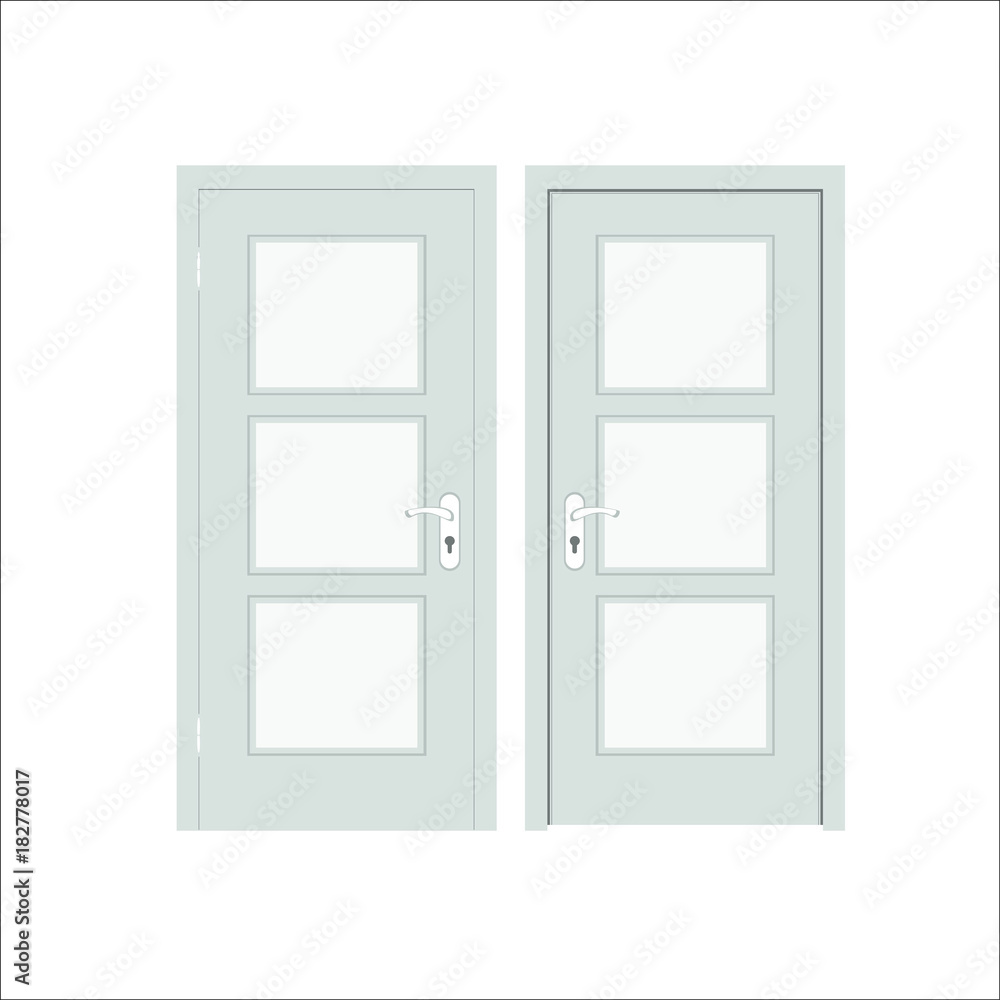 Door icon. Vector illustration Door icon. Vector illustration