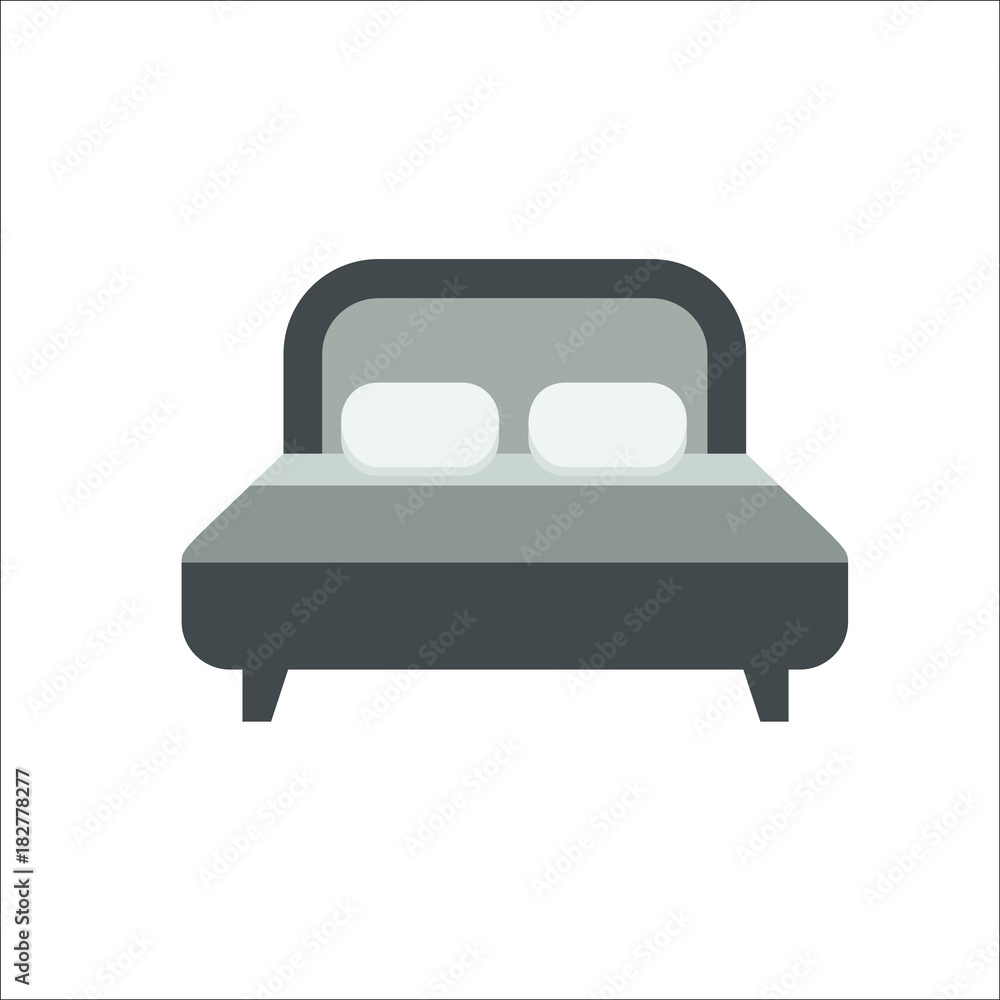 Bed icon. Vector illustration Bed icon. Vector illustration