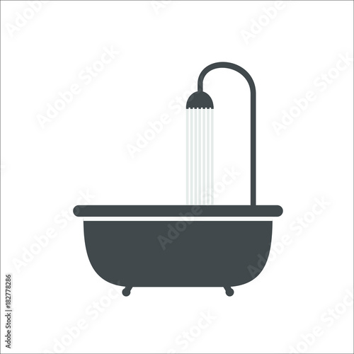 Bathtub icon. Vector illustration