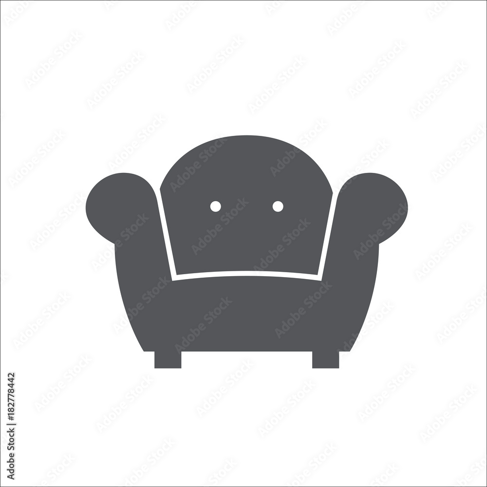 Armchair icon. Vector illustration Armchair icon. Vector illustration