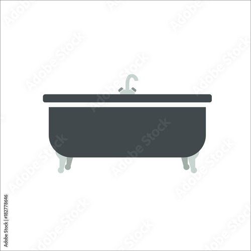 Bathtub icon. Vector illustration