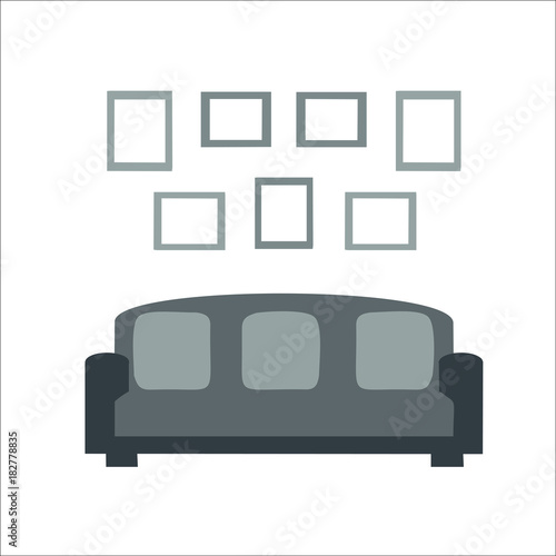 Sofa icon. Vector illustration