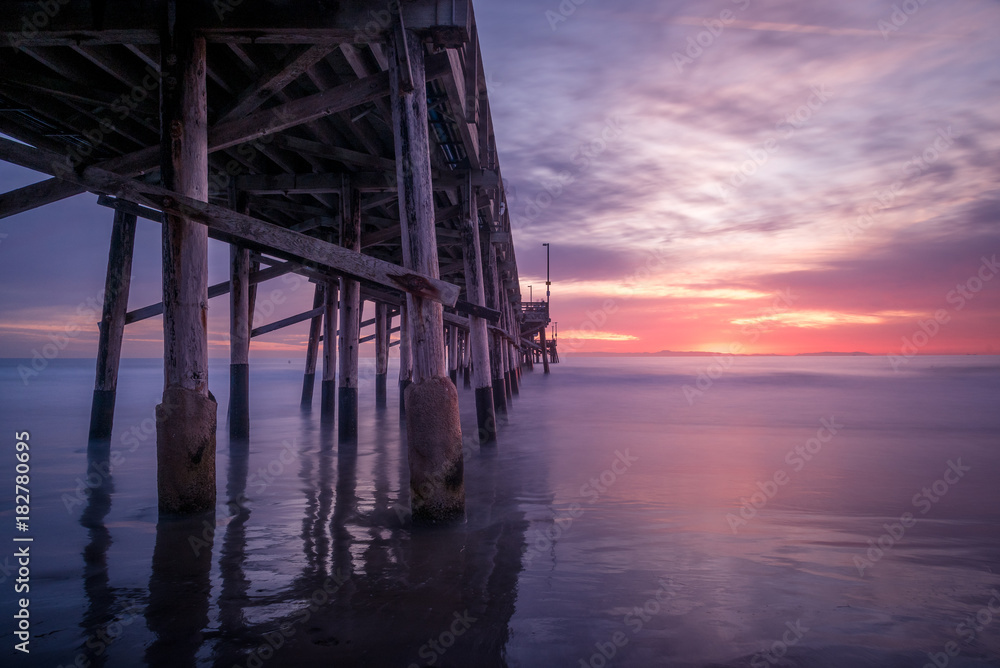 Sunset over the pier