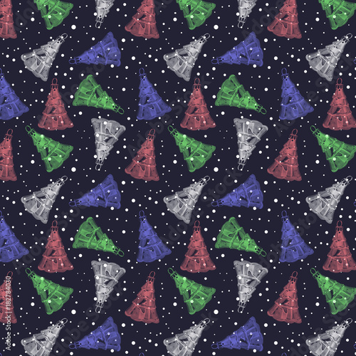 seamless pattern of christmas tree