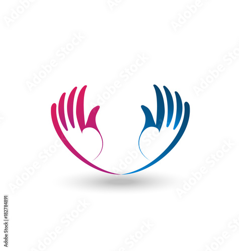 Hopeful hands, patiently waiting, icon