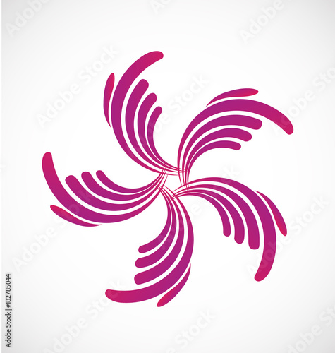 Abstract pointed click, flower icon