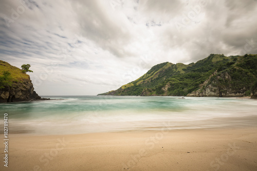 Long exposure of Koka Beach in Paga, East Nusa Tenggara, Indonesia.