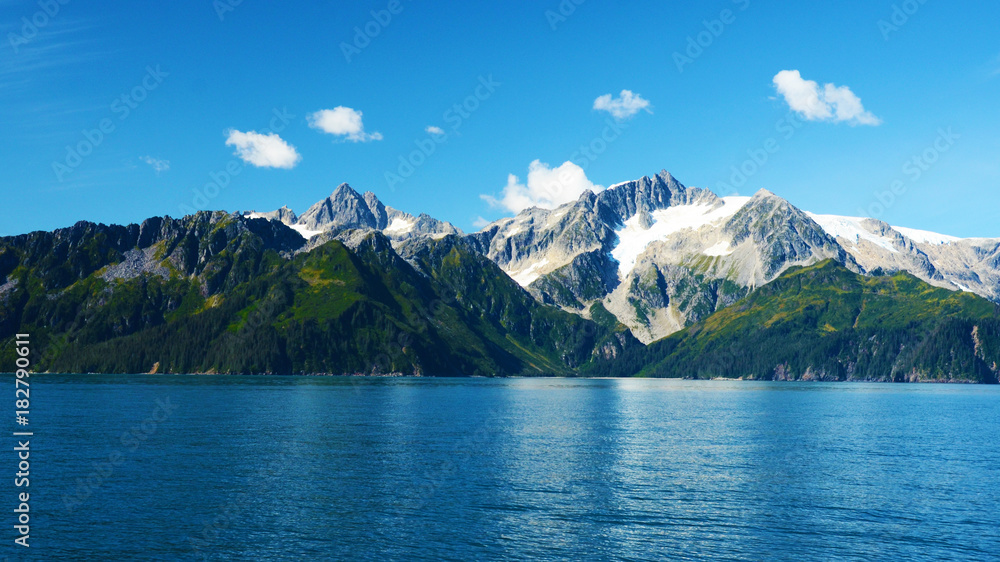 view from a cruise boat in Alaska