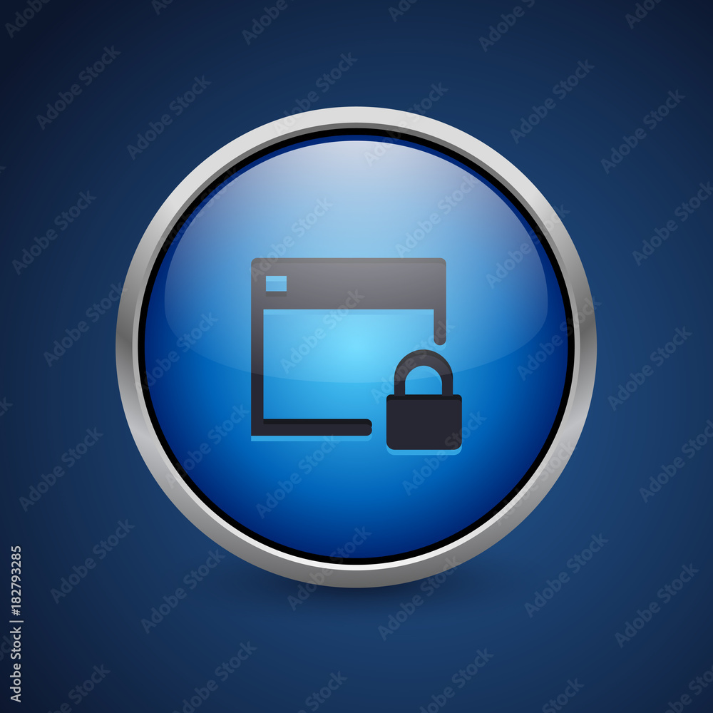 Push Button - Dark Blue Web Icon Push Button - Dark Blue Web Icon
